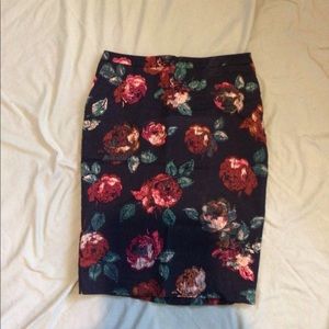 Merona floral pencil skirt